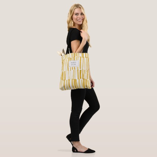 Tote Bag Jaune moderne abstrait motif cadeau personnalisé à (Sur le modèle)