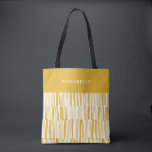 Tote Bag Jaune moderne abstrait motif cadeau personnalisé à<br><div class="desc">Jaune moderne abstrait motif cadeau personnalisé fourre-tout</div>