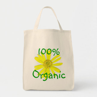 TOTE BAG JAUNE ORGANIQUE DAISEY FOURRE-TOUT DE 100%