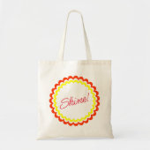 Tote Bag Jaune rouge brillant moderne (Devant)