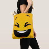 Tote Bag Jaune visage heureux (De près)