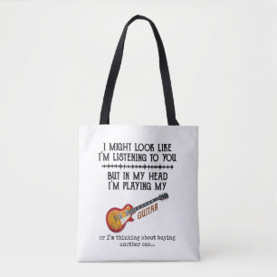 Tote Bag J'aurais l'air de t'écouter, mais dans mon Lui