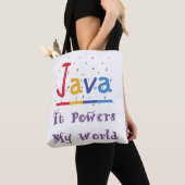 Tote Bag Java alimente mon monde (De près)