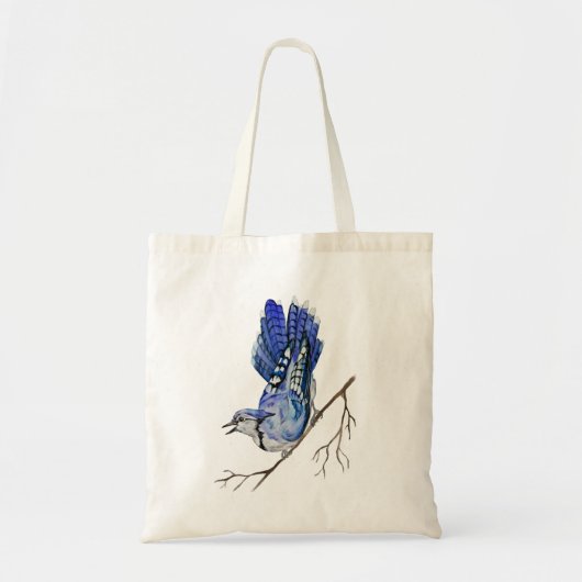 Tote Bag Jay bleu d'oiseau de la forêt (Devant)