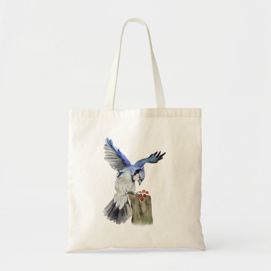 Tote Bag Jay bleu d'oiseau de la forêt (Devant)