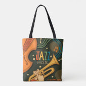 Tote Bag Jazz Thème Musique Nouvelle-Orléans (Dos)