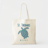 Tote Bag JCombs St. Thomas, USVI, Tortue de mer, Plage (Devant)