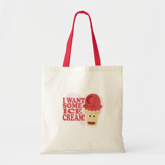 Tote Bag Je Coeur Crème De Glace ! (Devant)