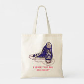 Tote Bag Je comprends l'affectation Blue Basket Art (Dos)