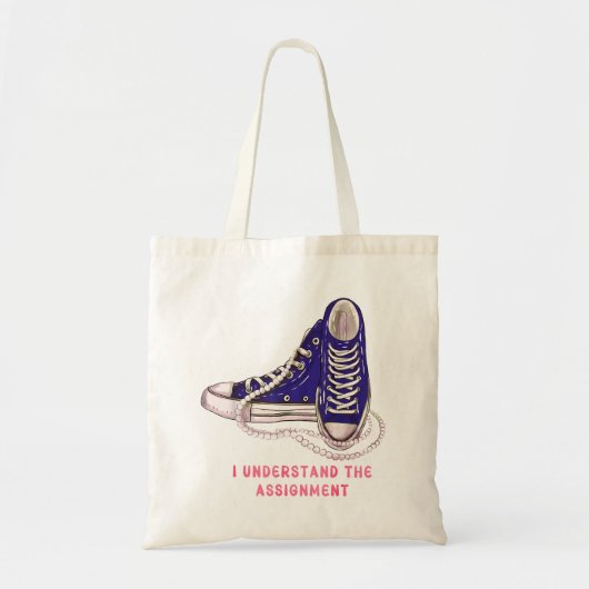 Tote Bag Je comprends l'affectation Blue Basket Art (Devant)