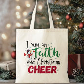 Tote Bag Je cours sur la foi et la fête de Noël