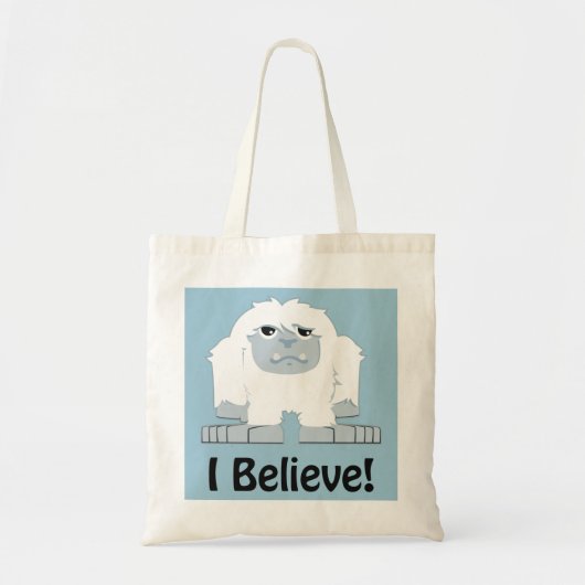 Tote Bag Je Crois ! Cute Yeti (Devant)