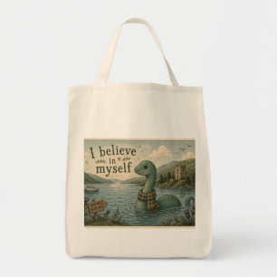 Tote Bag Je crois en moi-même Loch Ness Monster fantaisiste