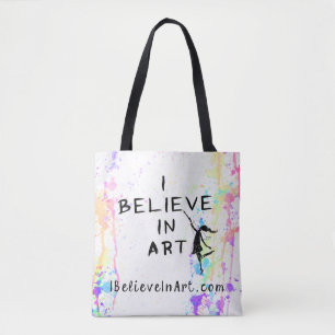 Tote Bag Je crois en promotionnel couru par aquarelle d'art