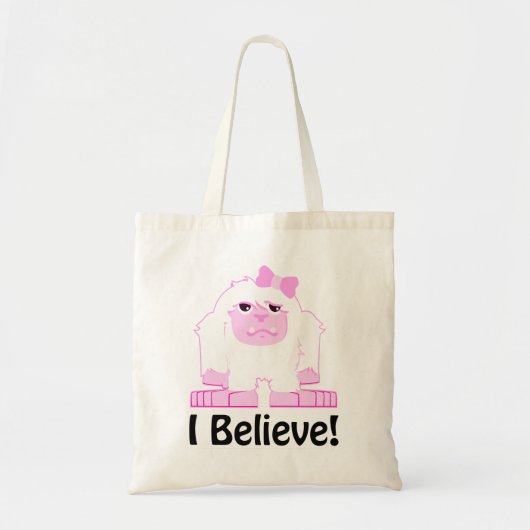 Tote Bag Je crois le yeti mignon de fille de bande dessinée (Devant)