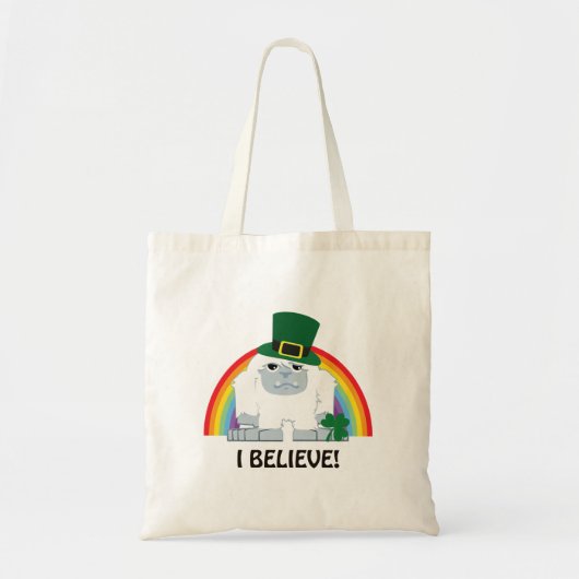 Tote Bag Je Crois ! Leprechaun Yeti (Devant)