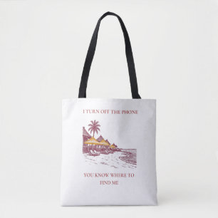 Tote Bag Je débranche le téléphone Résort de luxe d'été