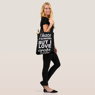 Tote Bag Je déteste courir mais j'adore la bière artisanale