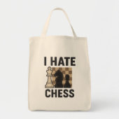 Tote Bag Je déteste les échecs (Devant)
