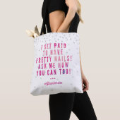 Tote Bag Je deviens payé pour avoir de jolis clous (De près)