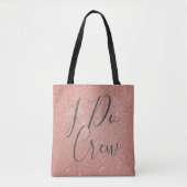 Tote Bag Je fais Parties scintillant rose de l'équipage Bac (Devant)