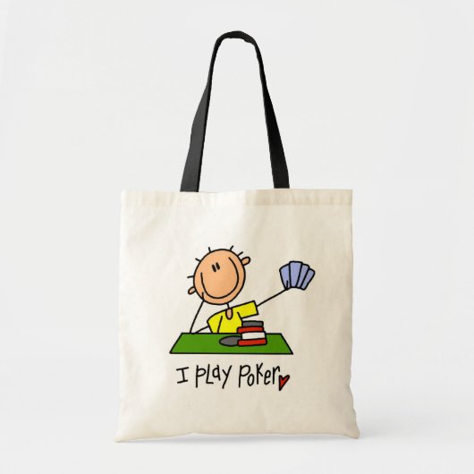 Tote Bag Je Joue au Poker (Devant)