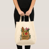 Tote Bag Je 🍎 Le Marché Des Agriculteurs (Devant (produit))