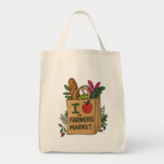 Tote Bag Je 🍎 Le Marché Des Agriculteurs