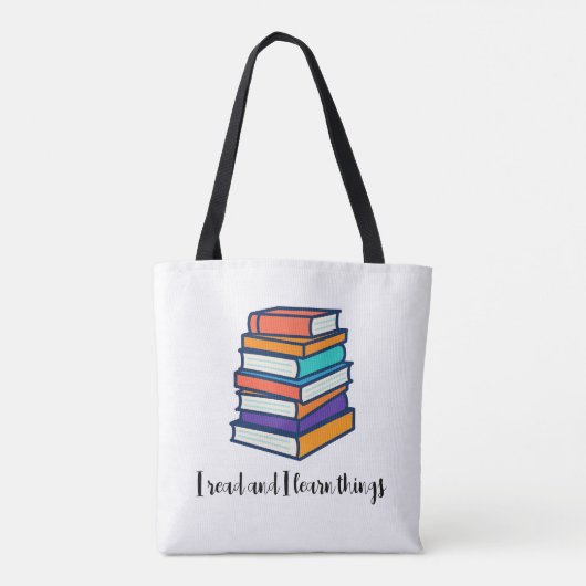 Tote Bag Je lis et j'apprends des choses (Dos)