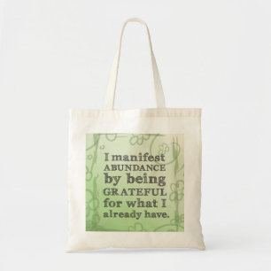 Tote Bag Je Manifeste L'Abondance En Étant Une Affirmation