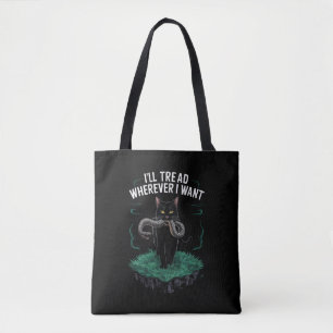 Tote Bag Je marcherai où je veux, amateur de chat drôle