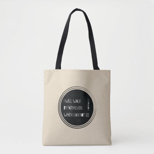 Tote Bag Je marcherai par la foi (Devant)