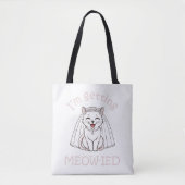 Tote Bag Je me fais marier Miaou ! (Devant)