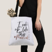 Tote Bag Je me suis réveillé comme # or rose marié (De près)