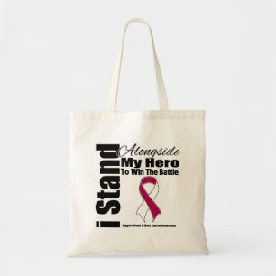 Tote Bag Je me tiens à côté de mon cancer de la tête et