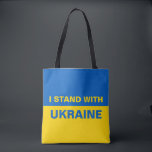 Tote Bag Je me tiens avec le drapeau ukrainien de l'Ukraine<br><div class="desc">Je me tiens avec le drapeau ukrainien de l'Ukraine</div>