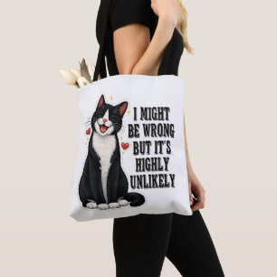 Tote Bag Je me trompe peut-être, mais c'est très peu probab