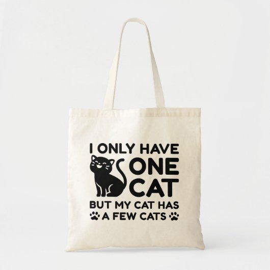 Tote Bag Je N'Ai Qu'Un Chat (Devant)