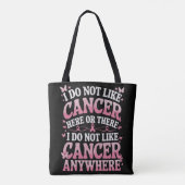 Tote Bag Je N'Aime Pas Le Cancer Ici Ou Là (Dos)