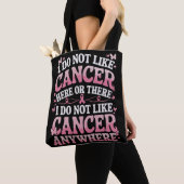 Tote Bag Je N'Aime Pas Le Cancer Ici Ou Là (De près)