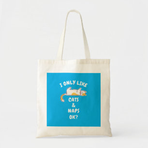 TOTE BAG JE N'AIME QUE LES CHATS & LES SIESTES OK?
