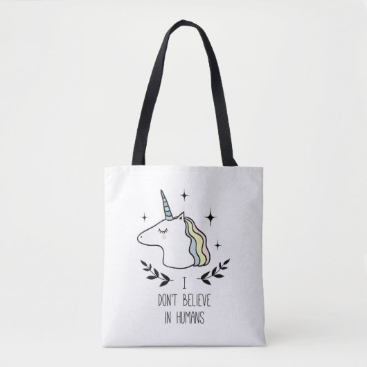 Tote Bag Je ne crois pas chez l'homme (Devant)