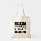 Tote Bag Je Ne Fais Pas D'Erreurs (Dos)