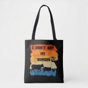 Tote Bag Je ne mange pas mes potes Cadeau drôle pour végéta