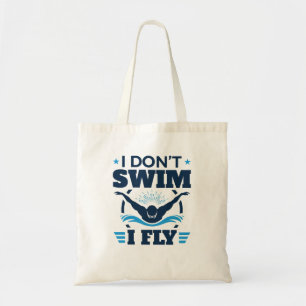 Tote Bag Je ne nage pas je vole le papillon