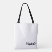 Tote Bag "Je ne parle pas Broke" Femme noire Shush (Dos)