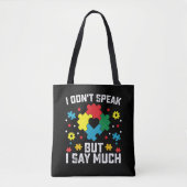 Tote Bag Je ne parle pas mais je dis beaucoup de Sensibilis (Devant)