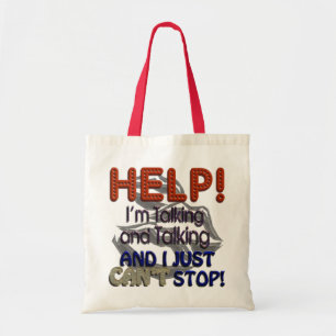 Tote Bag Je ne peux pas cesser de parler