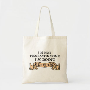 Tote Bag Je ne procrastine pas - Je fais des quêtes seconda