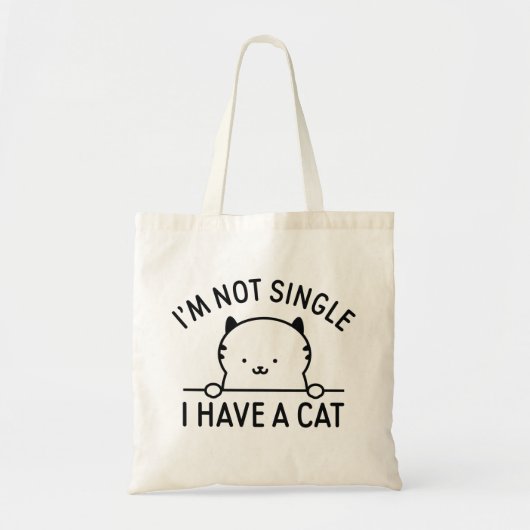Tote Bag Je ne suis pas célibataire j'ai un chat (Devant)